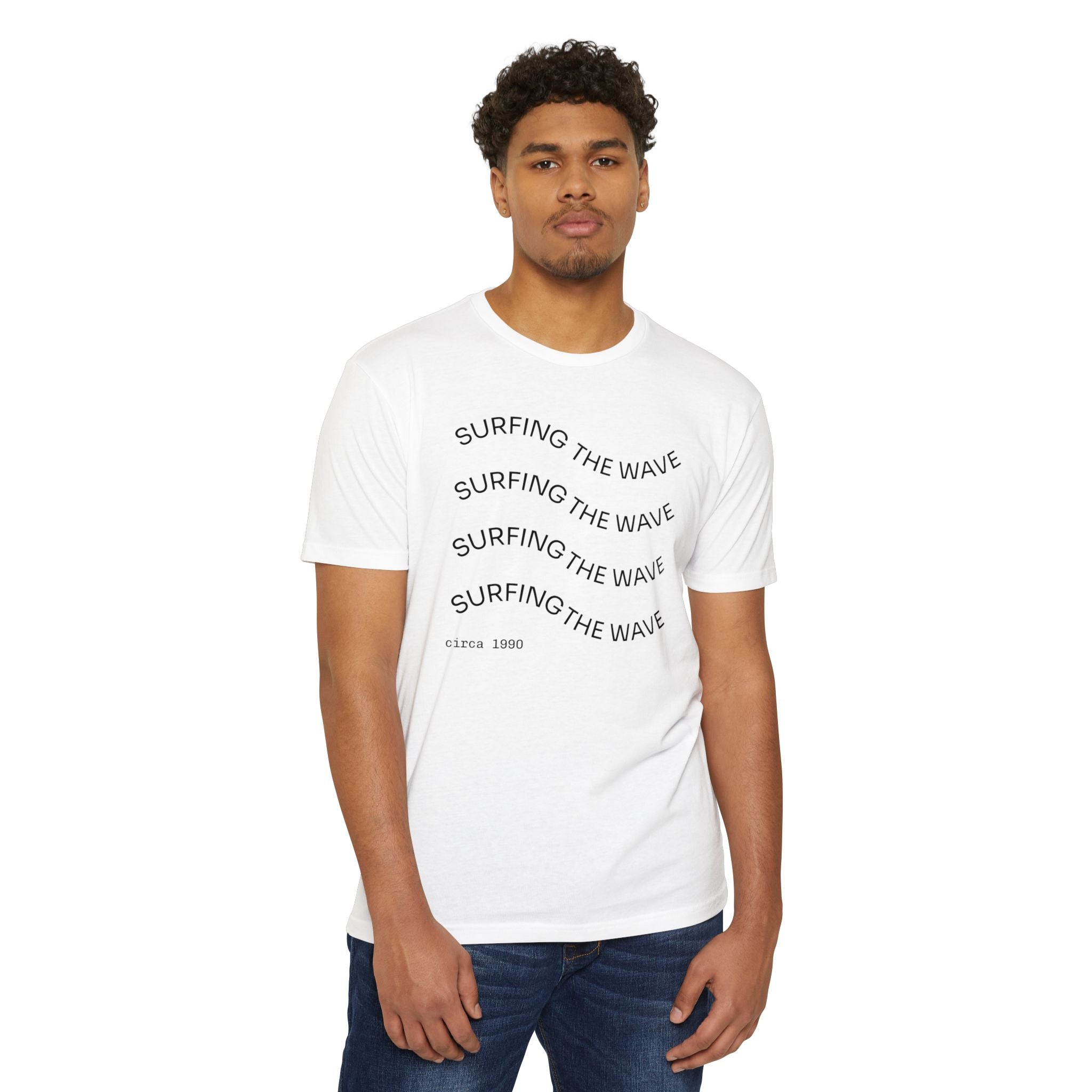 Surfing The Wave Graphic T‑Shirt — Minimal Beach Vibes